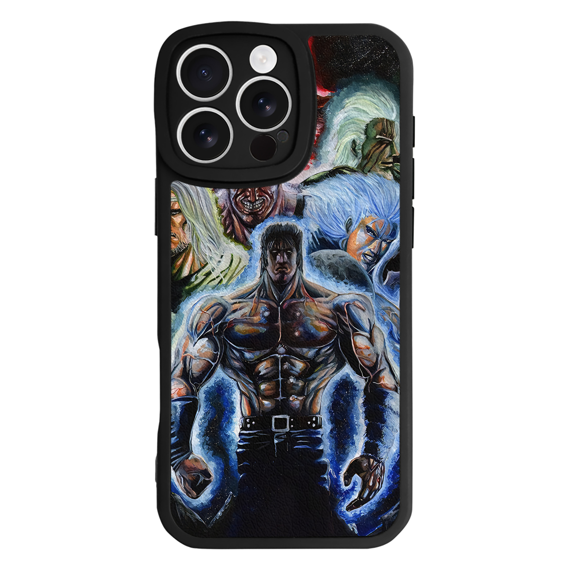 （画像用） 北斗の拳 Fist of the North Star 【iPhone 16シリーズ対応】シリコンスマホケース（レザー調） 材質：シリコン